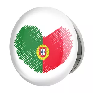 آینه جیبی خندالو طرح پرچم پرتغال مدل تاشو کد 20541 