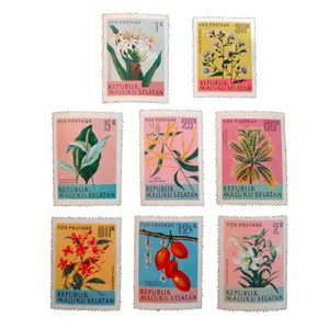 تمبر یادگاری مدل گل کد h-303 مجموعه 8 عددی