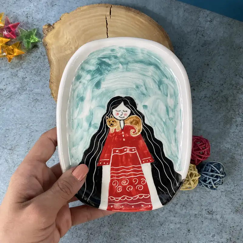 بشقاب سرامیکی طرح حنا کد 03