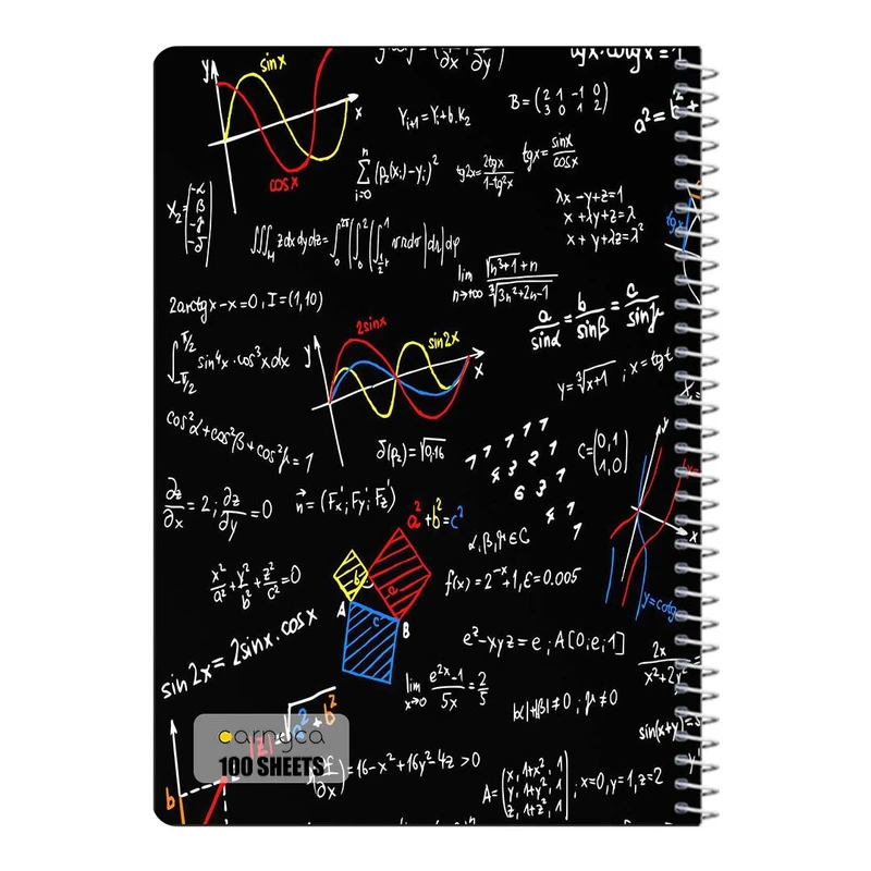 دفتر مشق 100 برگ سیمی کارنیکا طرح ریاضیات Mathematics کد 54562