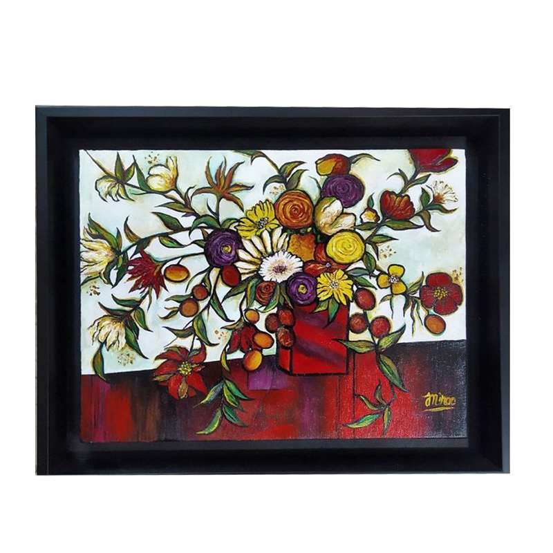 تابلو نقاشی اکریلیک طرح راز گل سرخ مدل AM-02 