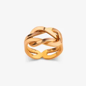 انگشتر طلا 18 عیار زنانه مایا ماهک مدل گره بینهایت MR1174 سایز 54