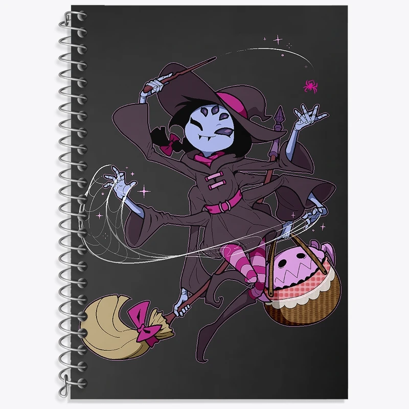 دفتر زبان 50 برگ خندالو مدل سه خط طرح بازی آندرتیل (Undertale) کد 31772