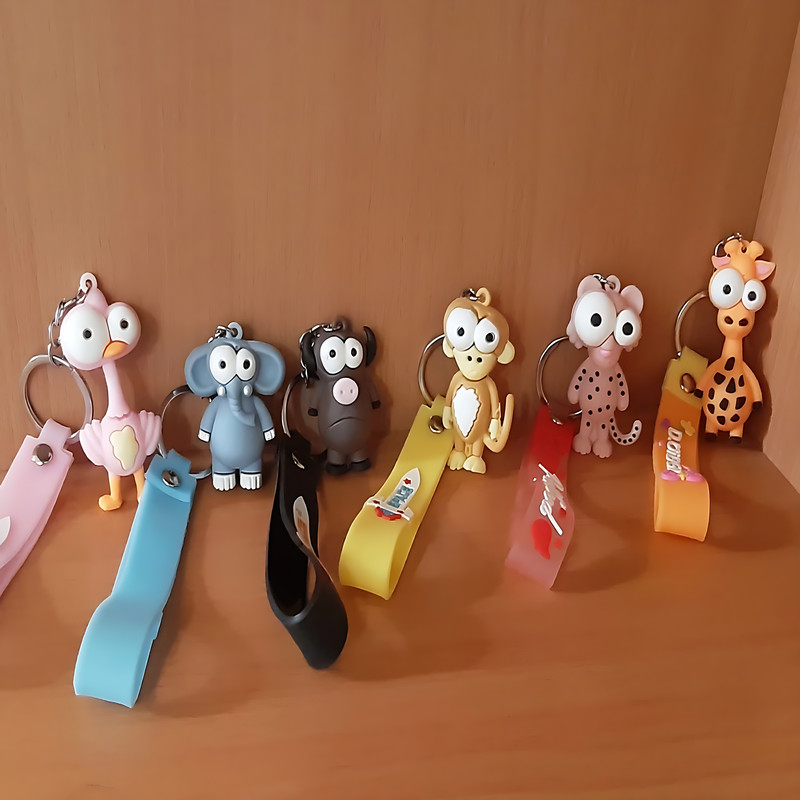 جاکلیدی مدل سیلیکونی حیوانات میمون شاه طرح عروسکی