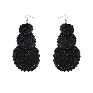 گوشواره دست دوز زنانه مدل قلاب بافی کد Gosh - 007