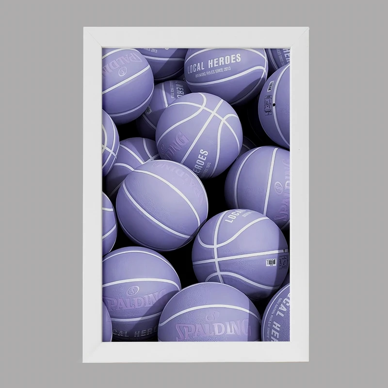 تابلو خندالو مدل توپ بسکتبال بنفش کد F3721