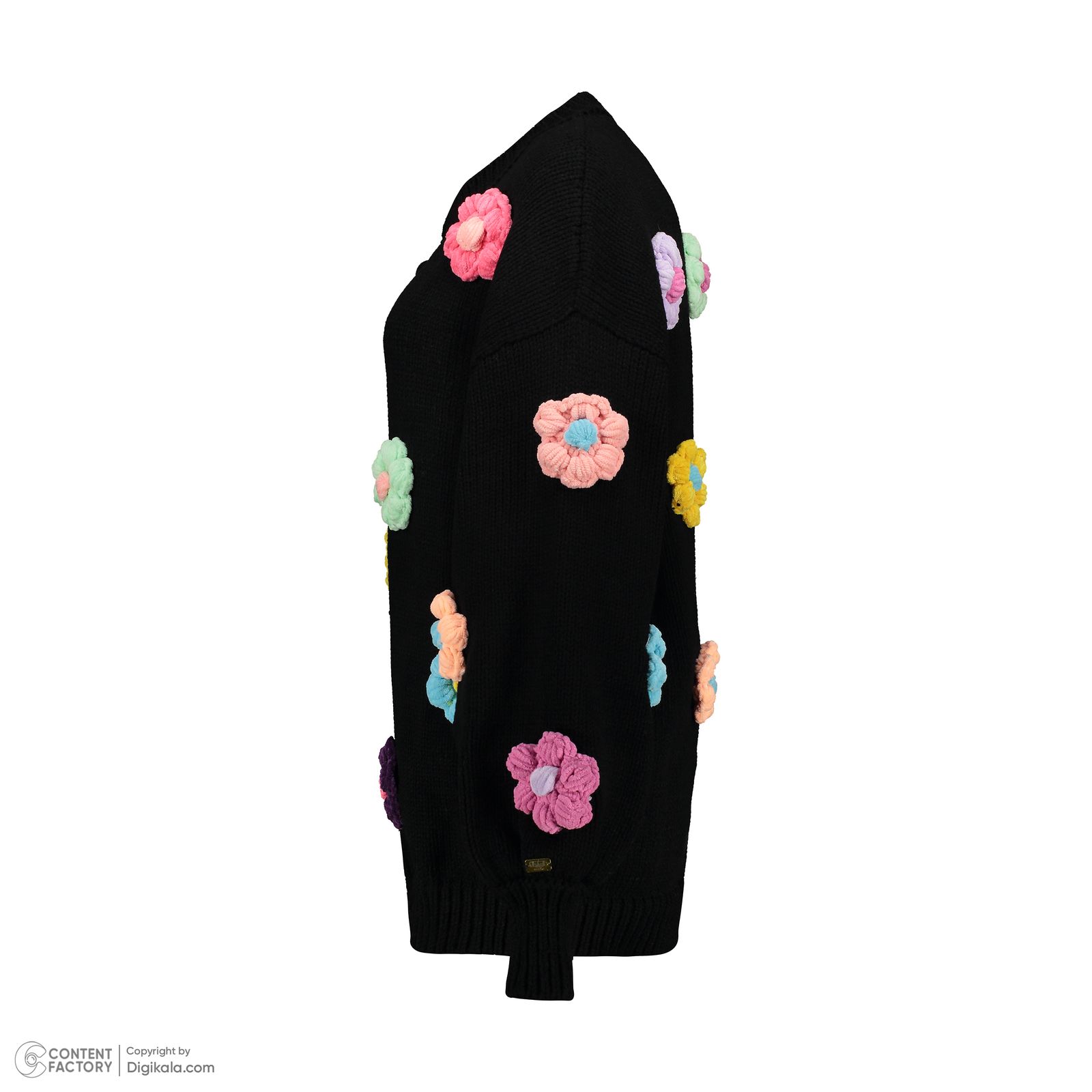 ژاکت زنانه گره استایل مدل گل‌دار -  - 2