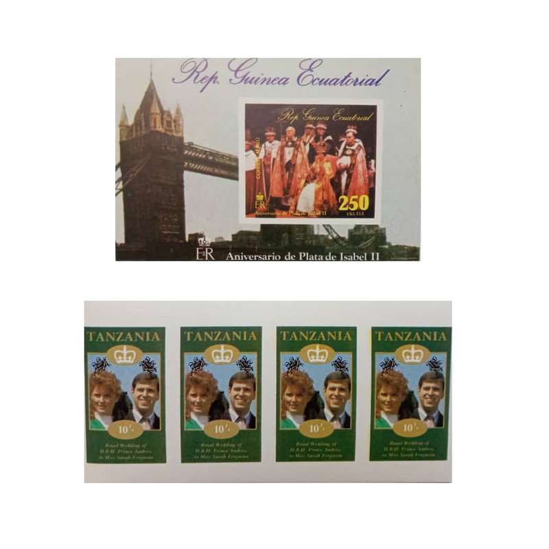 تمبر یادگاری مدل تانزانیا بی دندانه مجموعه 5 عددی