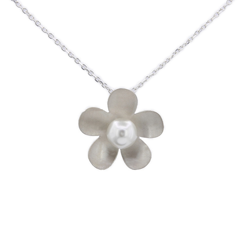 گردنبند نقره زنانه مدل Chamomile flower