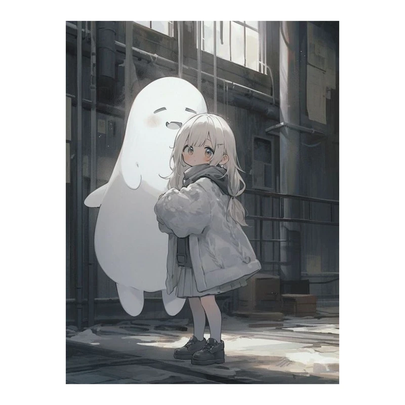 استیکر لپ تاپ و موبایل مدل انیمه طرح دختر انیمه ای بامزه کد 1033