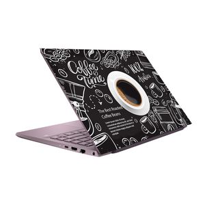  استیکر لپ تاپ طرح فنجان قهوه کد 10 مناسب برای لپ تاپ 15.6 اینچی