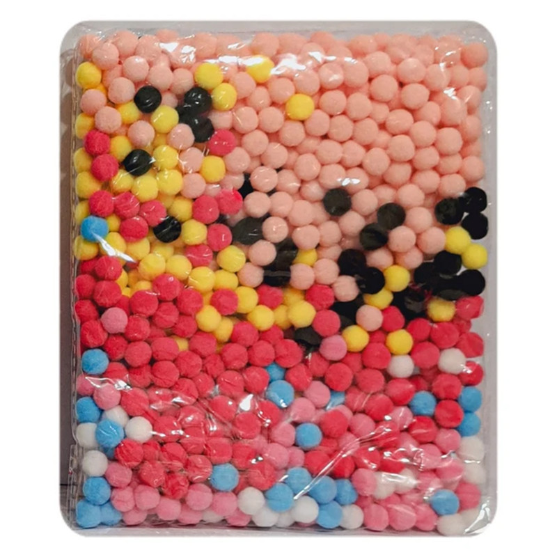 بازی آموزشی سمید مدل ساخت تابلو نقاشی الماسی پوم پوم طرح عروسکی کد 011