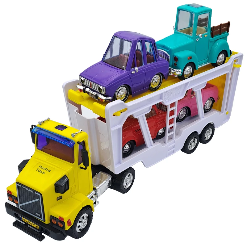 ماشین بازی مدل تریلی بزرگ راشا مجموعه 5 عددی