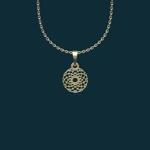 گردنبند طلا 18 عیار زنانه مدوپد مدل هندسی کد AA2-1-1267