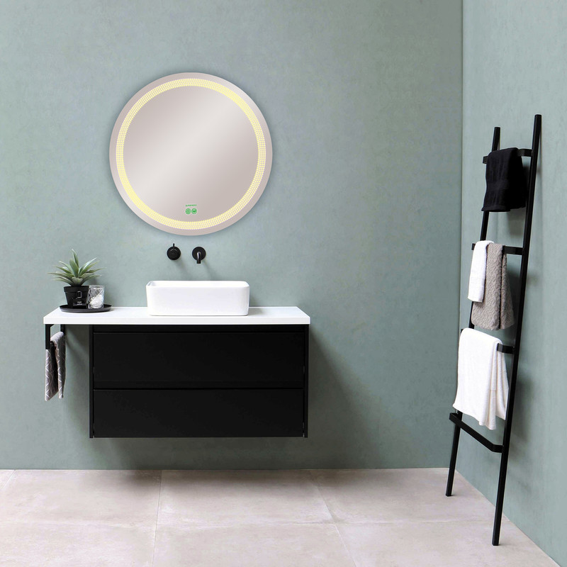 آینه سرویس بهداشتی گلسموند مدل دایره ضد بخار کد SLW