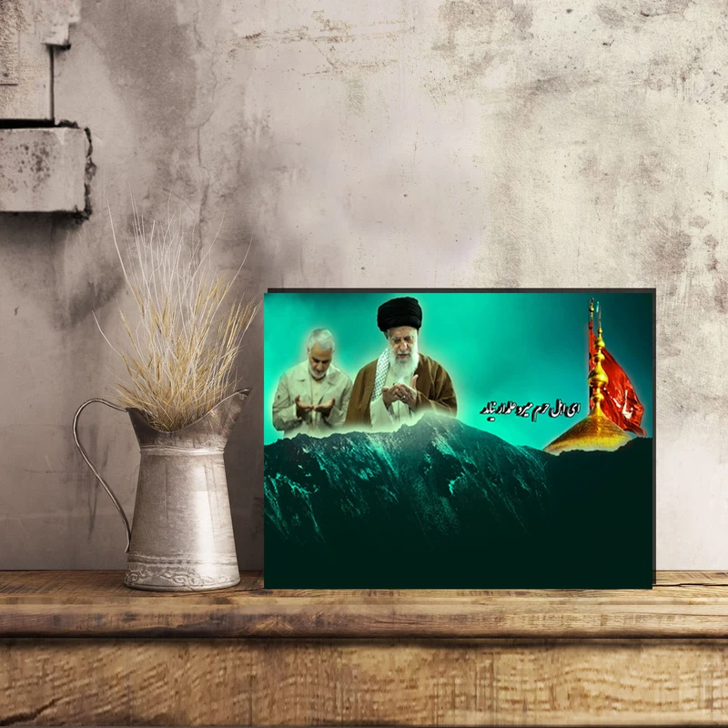 تابلو شاسی طرح سردار سلیمانی و تصویر رهبر مدل GV-1202