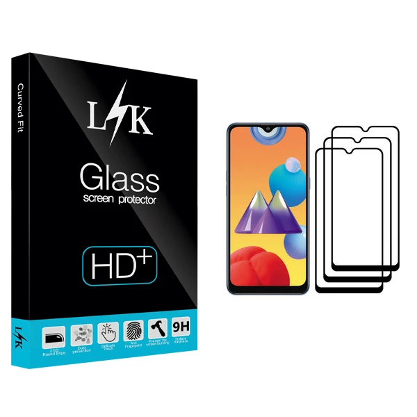 محافظ صفحه نمایش ال کی مدل Hard glass مناسب برای گوشی موبایل سامسونگ Galaxy M01s بسته سه عددی