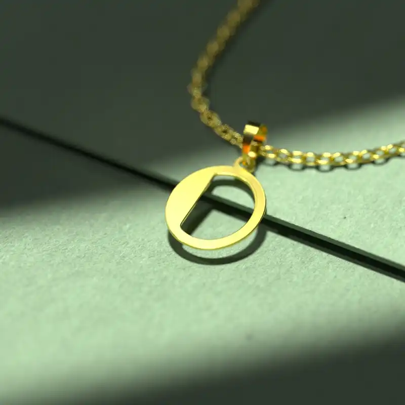 گردنبند طلا 18 عیار زنانه مدوپد مدل حرف O کد H3-1-1301