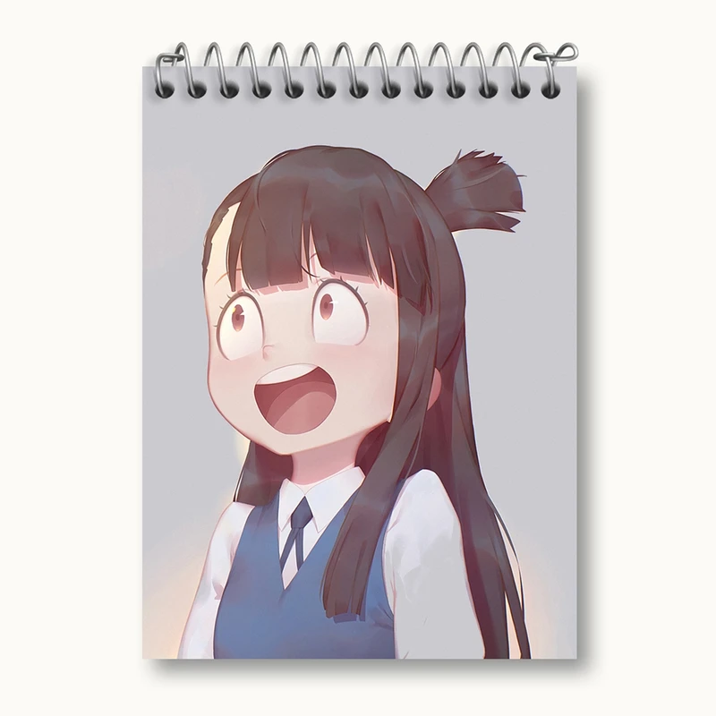 دفتر یادداشت 50 برگ خندالو مدل اکو انیمه جادوگران کوچک Little Witch Academia کد 22863