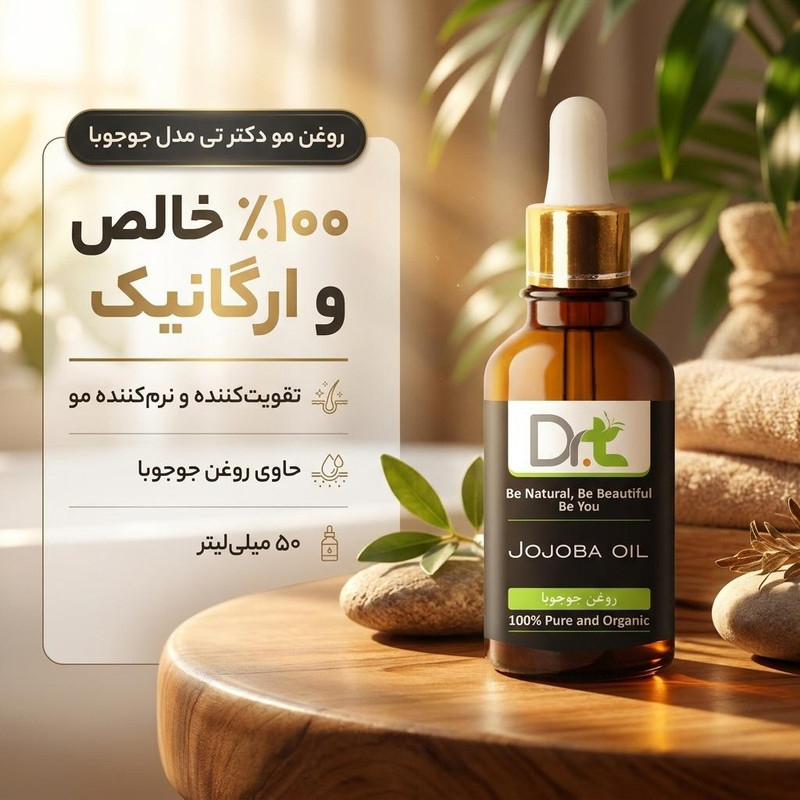 روغن مو دکتر تی مدل جوجوبا حجم 50 میلی لیتر