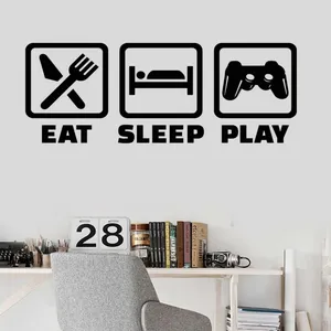 استیکر والتت مدل EAT SLEEP PLAY