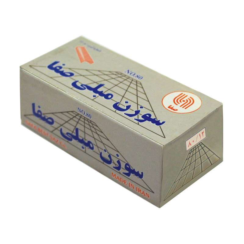 سوزن منگنه مبلی صفا کد 120 سایز 80/12 بسته 3000 عددی