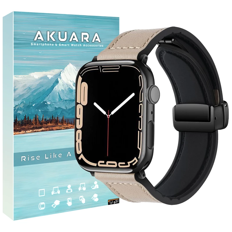 بند آکوآرا مدل Leather SicMag مناسب برای اپل واچ 40 میلیمتری سری SE3 