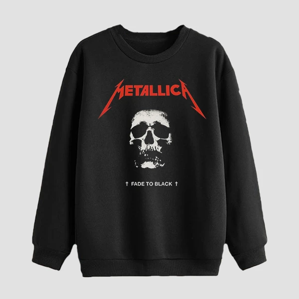 سویشرت مردانه مدل دورس اسکلت متالیکا کد z191