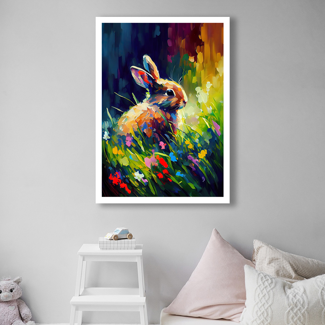 تابلو مدل نقاشی امپرسیونیستی خرگوش
