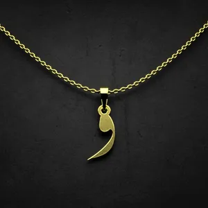 گردنبند طلا 18 عیار زنانه مدوپد مدل حرف و کد I2-1-1810