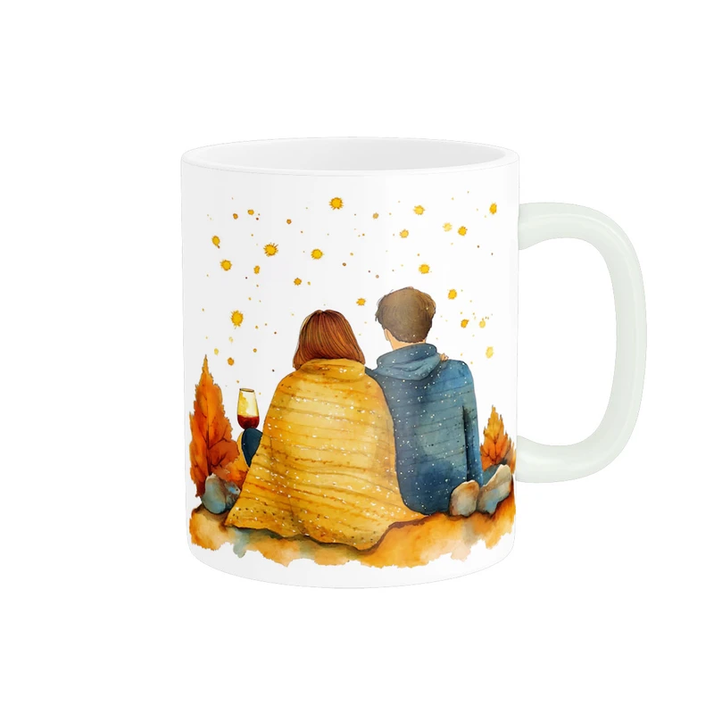 ماگ استلار طرح عاشقانه پاییزی کد 1792