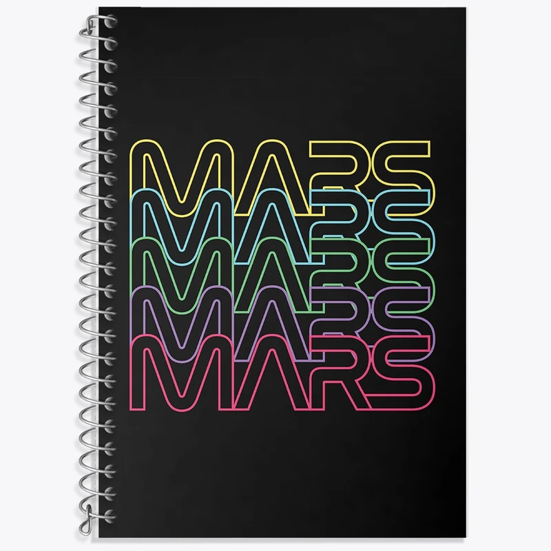 دفتر زبان 50 برگ خندالو مدل دو خط طرح Mars کد N823