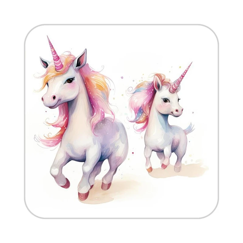 زیر لیوانی کاکتی طرح اسب تک شاخ و یونیکورن مدل mp33492