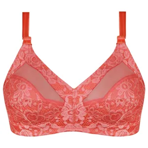 سوتین زنانه ماییلدا مدل بدون فنر گیپور گلدار کد 5055