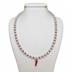 گردنبند دست ساز زنانه مدل مروارید و فلفل