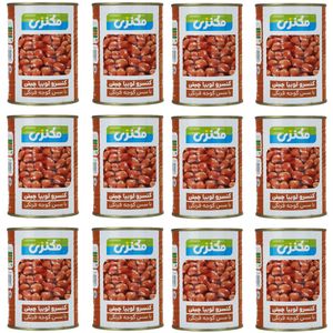 کنسرو لوبیا چیتی در سس گوجه فرنگی مکنزی  -380 گرم بسته 12 عددی