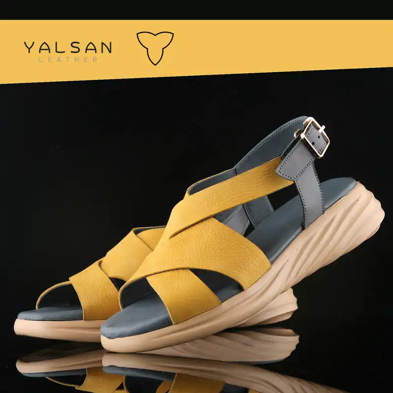 صندل زنانه چرم یلسان مدل ریچموند کد 640-GN-tos