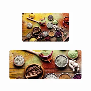 پادری طرح آشپزخانه ادویه رنگی کد 624 مجموعه دو عددی