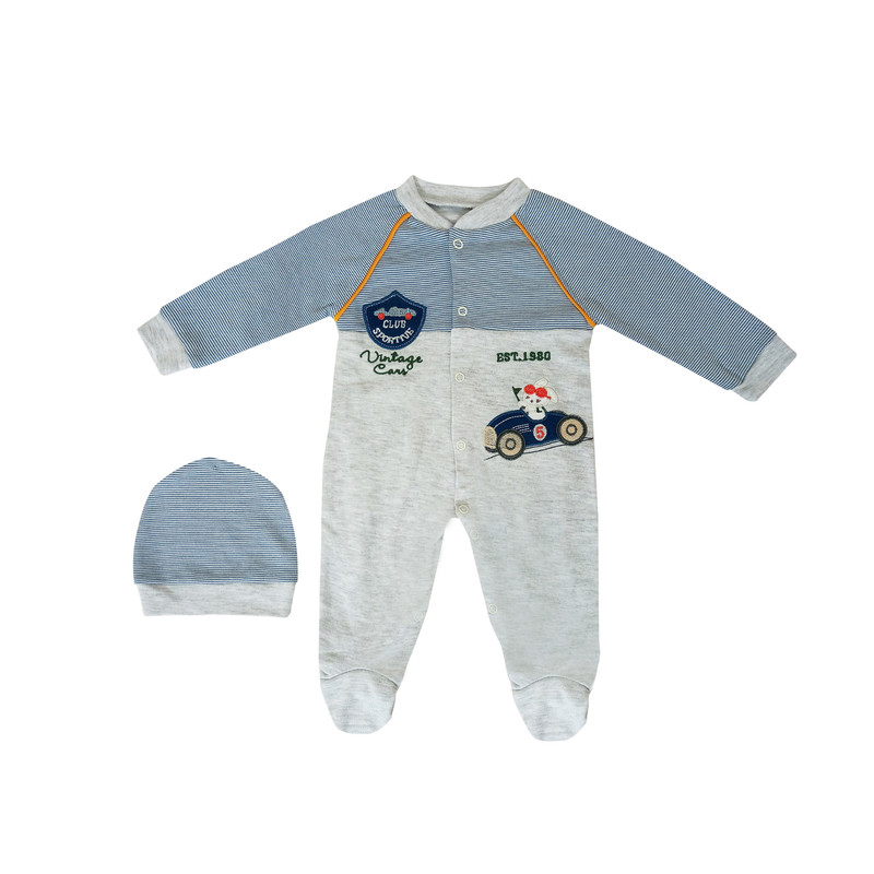 ست سرهمی و کلاه نوزادی مدل esa baby