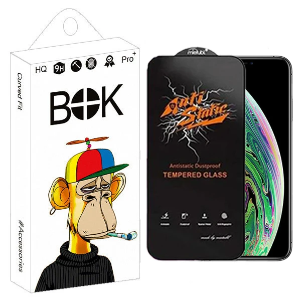 محافظ صفحه نمایش بوک مدل Antistatic Glavers مناسب برای گوشی موبایل اپل iPhone XS Max / 11 Pro Max