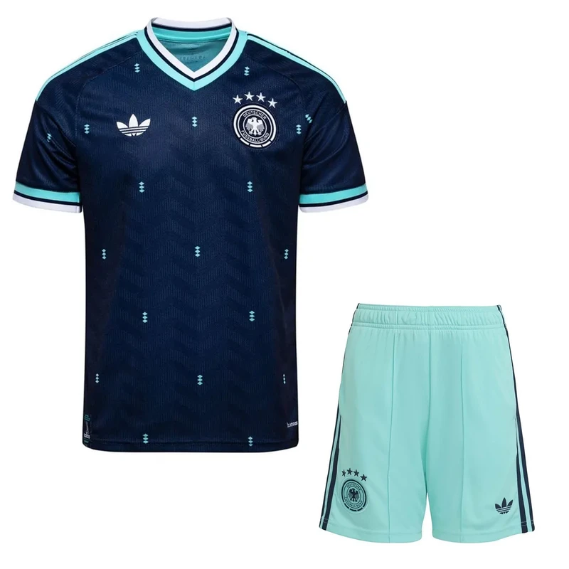 ست تی‌شرت آستین کوتاه و شلوارک ورزشی مردانه مدل آلمان Away WC 2026