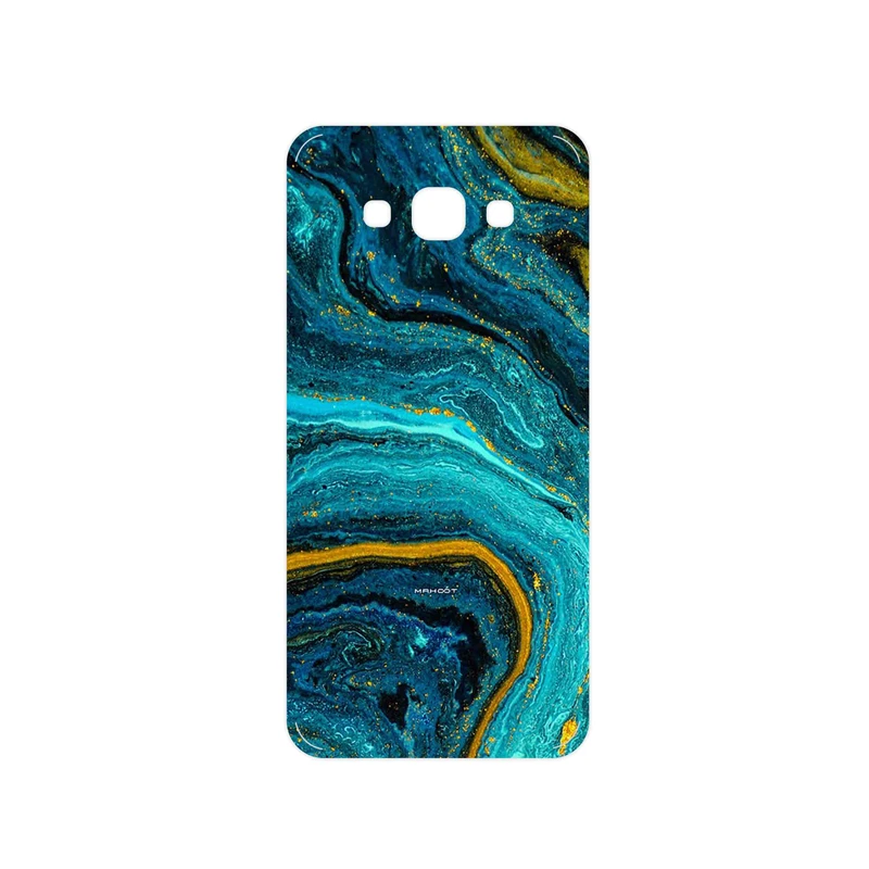 برچسب پوششی ماهوت مدل Turquoise marblewith golden streaks مناسب برای گوشی موبایل سامسونگ Galaxy A8