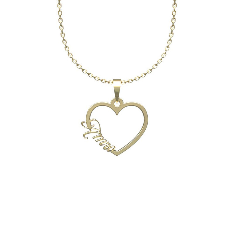 گردنبند طلا 18 عیار زنانه مدوپد مدل اسم عمرو amro کد HE2-1-1170