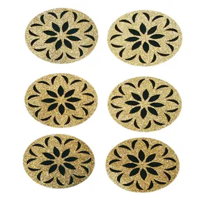 زیر لیوانی مدل چرم اکلیلی بسته ۶ عددی