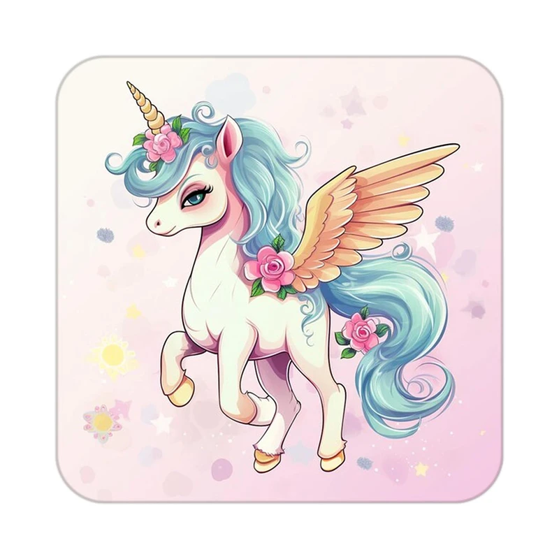 زیر لیوانی کاکتی طرح اسب تک شاخ و یونیکورن مدل mp33331