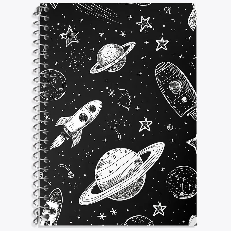 دفتر لغت 50 برگ خندالو طرح فضایی کد N460