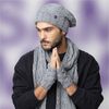 ست کلاه و شال گردن و دستکش بافتنی سام مدل داخل خز کد 442
