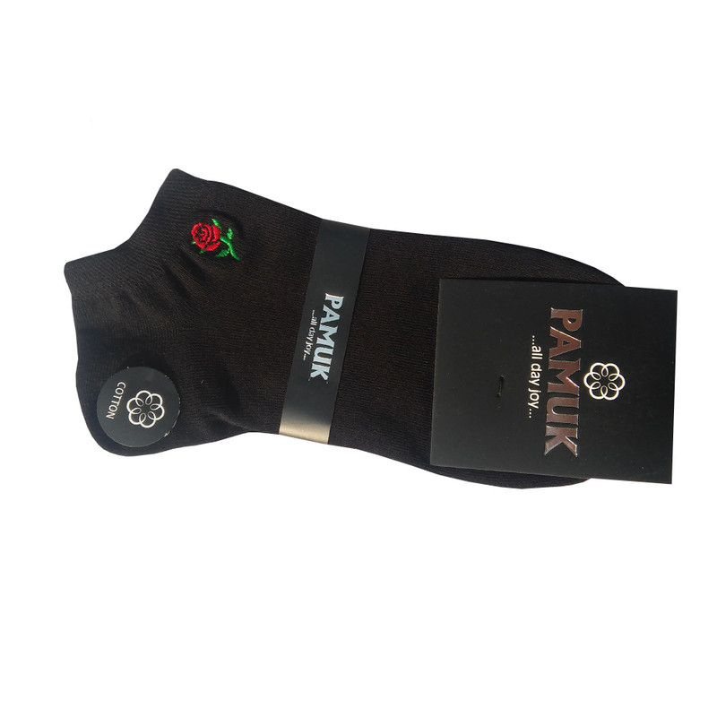 جوراب زنانه مدل گل رز 202 بسته ۲ عددی