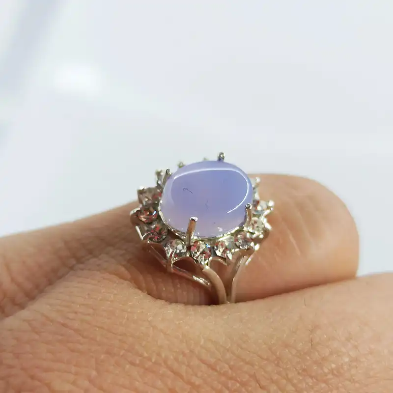 انگشتر نقره زنانه سلین کالا مدل عقیق کبود ce-k152