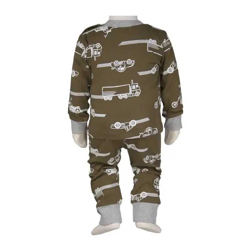 ست تی شرت استین بلند و شلوار نوزادی آدمک مدل 658 کد 118332